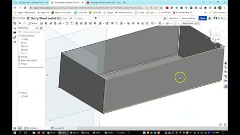 onshape sheet metal box|simple sheet metal drawings.